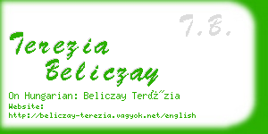 terezia beliczay business card